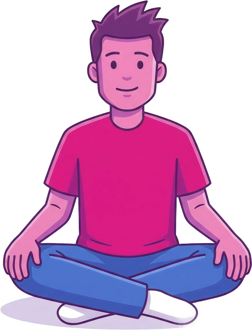 Character sitting relaxed